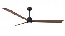 Matthews Fan Company AKLK-BK-WN-72 - Alessandra 3-blade transitional ceiling fan in matte black finish with walnut blades. Optimized fo