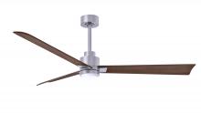 Matthews Fan Company AKLK-BN-WN-56 - Alessandra 3-blade transitional ceiling fan in brushed nickel finish with walnut blades. Optimized