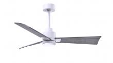 Matthews Fan Company AKLK-MWH-BW-42 - Alessandra 3-blade transitional ceiling fan in matte white finish with Barn Wood blades. Optimized