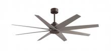 Matthews Fan Company AN-TB-BN-64 - Ariella 8-blade ceiling fan in Textured Bronze and Brushed Nickel blades.