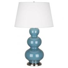 Robert Abbey OB42X - Steel Blue Triple Gourd Table Lamp