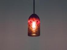 WPT Design ROSE-CYL-CLDKAM-BZ-47 - Rose Cylinder -Pendant - Incandescent 47" OA Drop-Clear Dark Amber