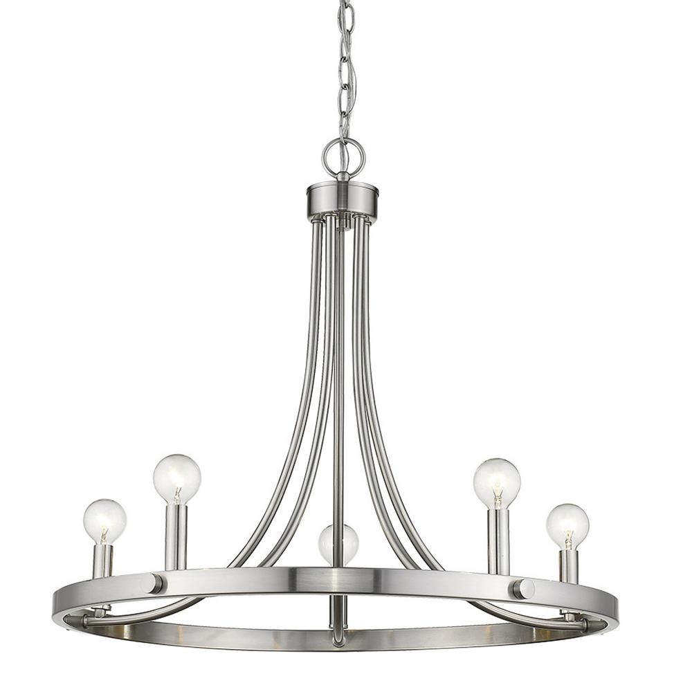 Sawyer 5-Light Satin Nickel Chandelier