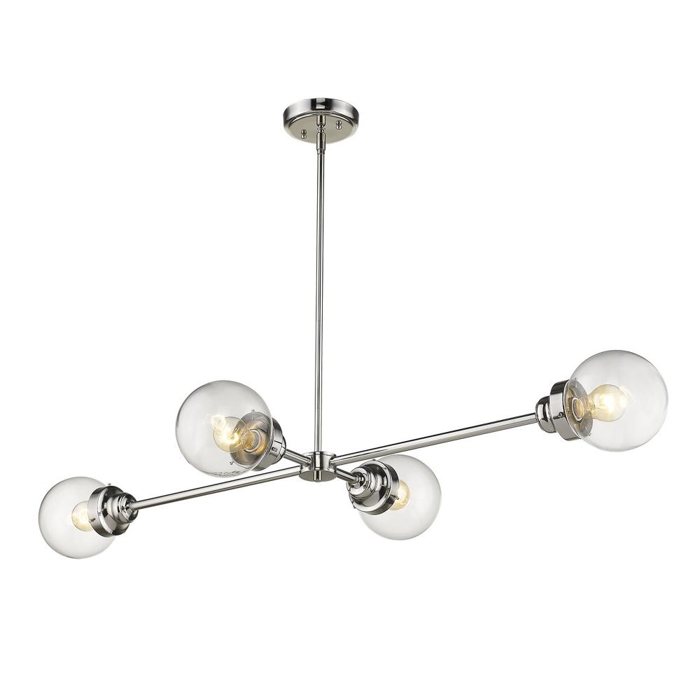 Portsmith 4-Light Polished Nickel Island Pendant