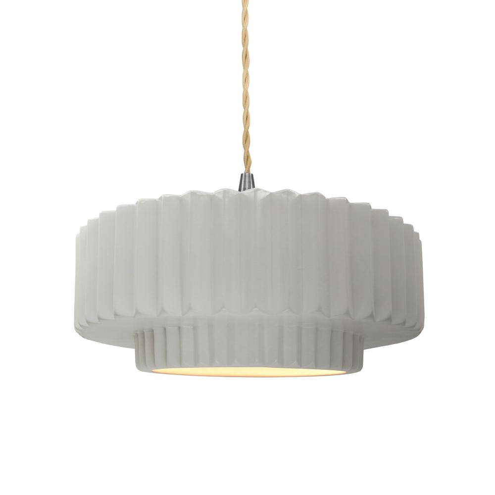 Medium Tier Pleated 1-Light Pendant