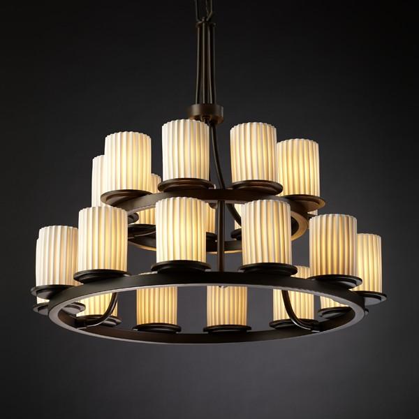 Dakota 21-Light 2-Tier Ring LED Chandelier