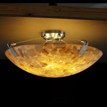 Justice Design Group ALR-9631-35-NCKL-LED3-3000 - 18" LED Semi-Flush Bowl w/ Tapered Clips