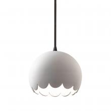 Justice Design Group CER-6470-BIS-MBLK-BKCD - Scallop Pendant