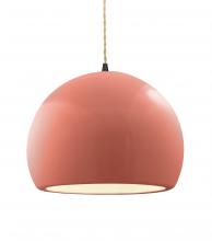 Justice Design Group CER-6535-BSH-MBLK-BEIG-TWST - Large Globe 1-Light Pendant