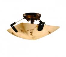 Justice Design Group FAL-9610-25-MBLK - 14" Semi-Flush Bowl w/ U-Clips