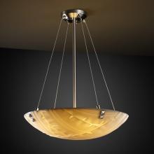 Justice Design Group PNA-9661-35-BANL-NCKL-F5 - 18" Pendant Bowl w/ CONCENTRIC SQUARES FINIALS