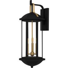 Quoizel CFD8410MBK - Crestfield 3-Light Matte Black Outdoor Wall Lantern