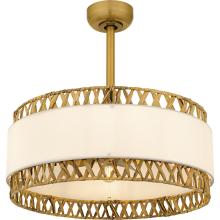 Quoizel KAT3124BRG - Kate 4-Light Brushed Gold Fan Light