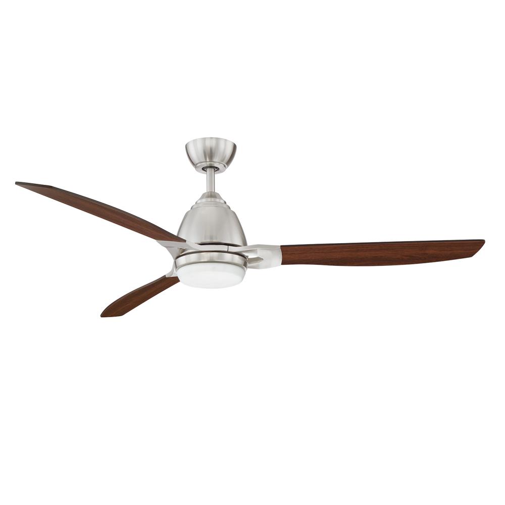 ERIS 52 in. LED Satin Nickel Ceiling Fan