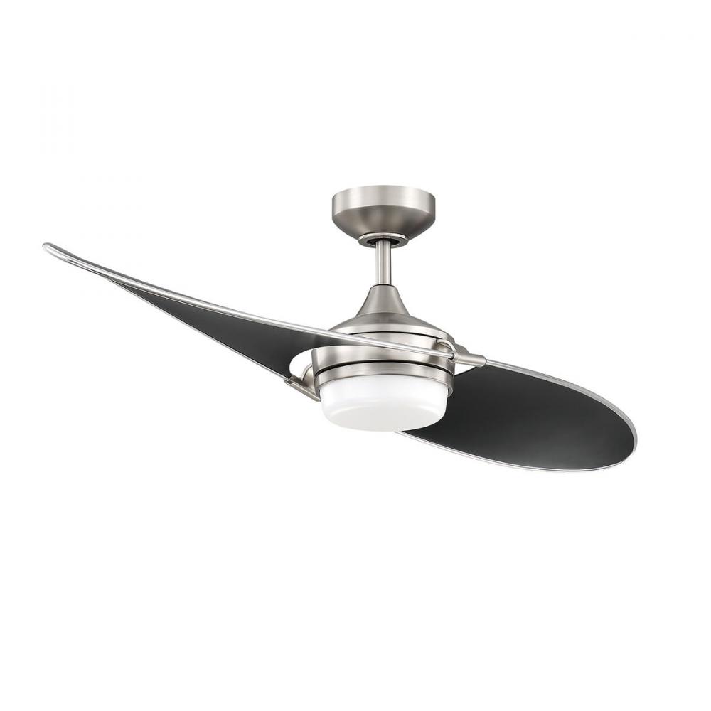 TANGO 52 in. LED Satin Nickel & Black DC motor Ceiling Fan