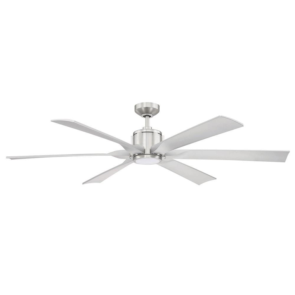 MACH-1 60 in. Satin Nickel LED Ceiling Fan