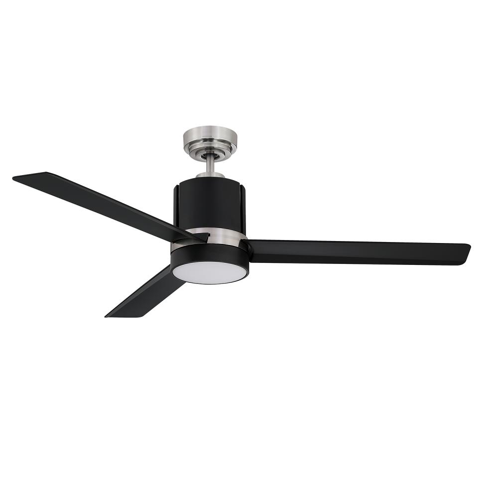 ALLURE 52 in. Black & Satin Nickel Ceiling Fan