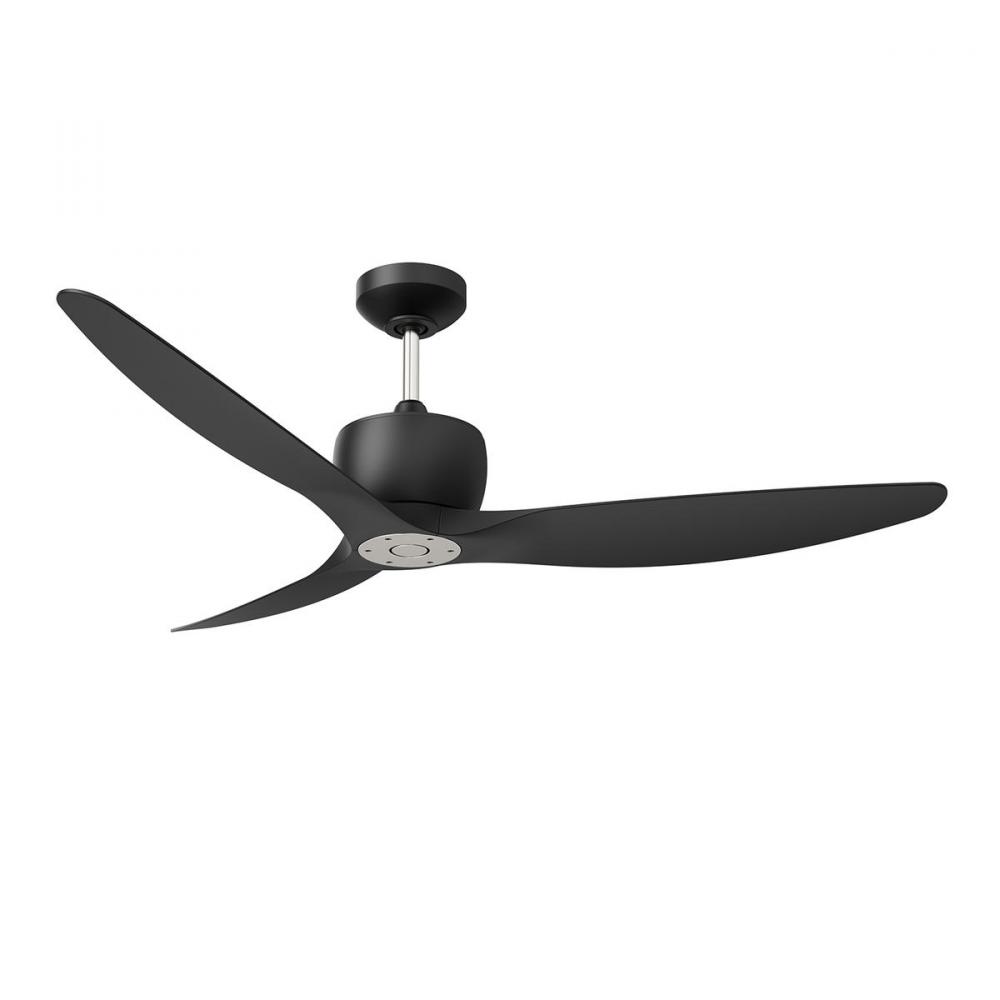 ELEMONT 52 in. Matte Black & Satin Nickel Ceiling Fan