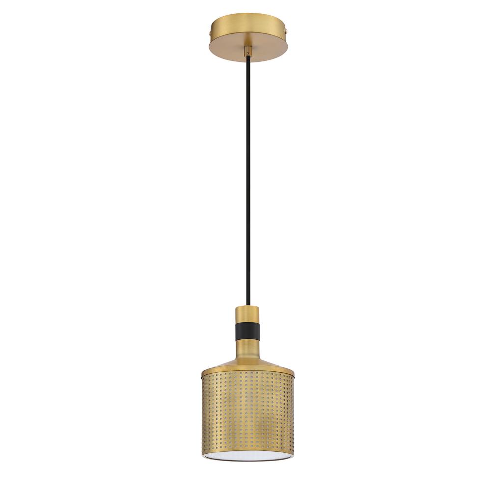 AXIS 1-Light Brass & Black Pendant