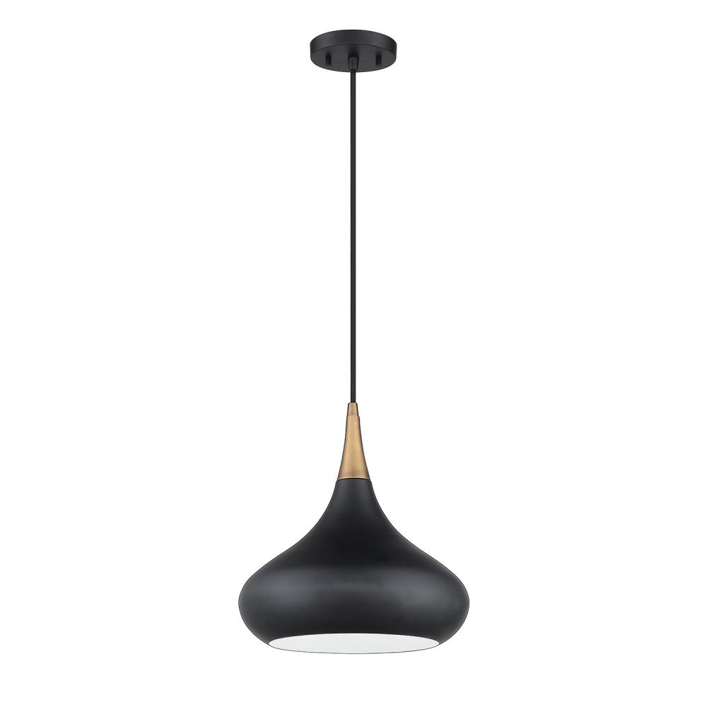 MEDINA 1-Light Black & Brass Pendant