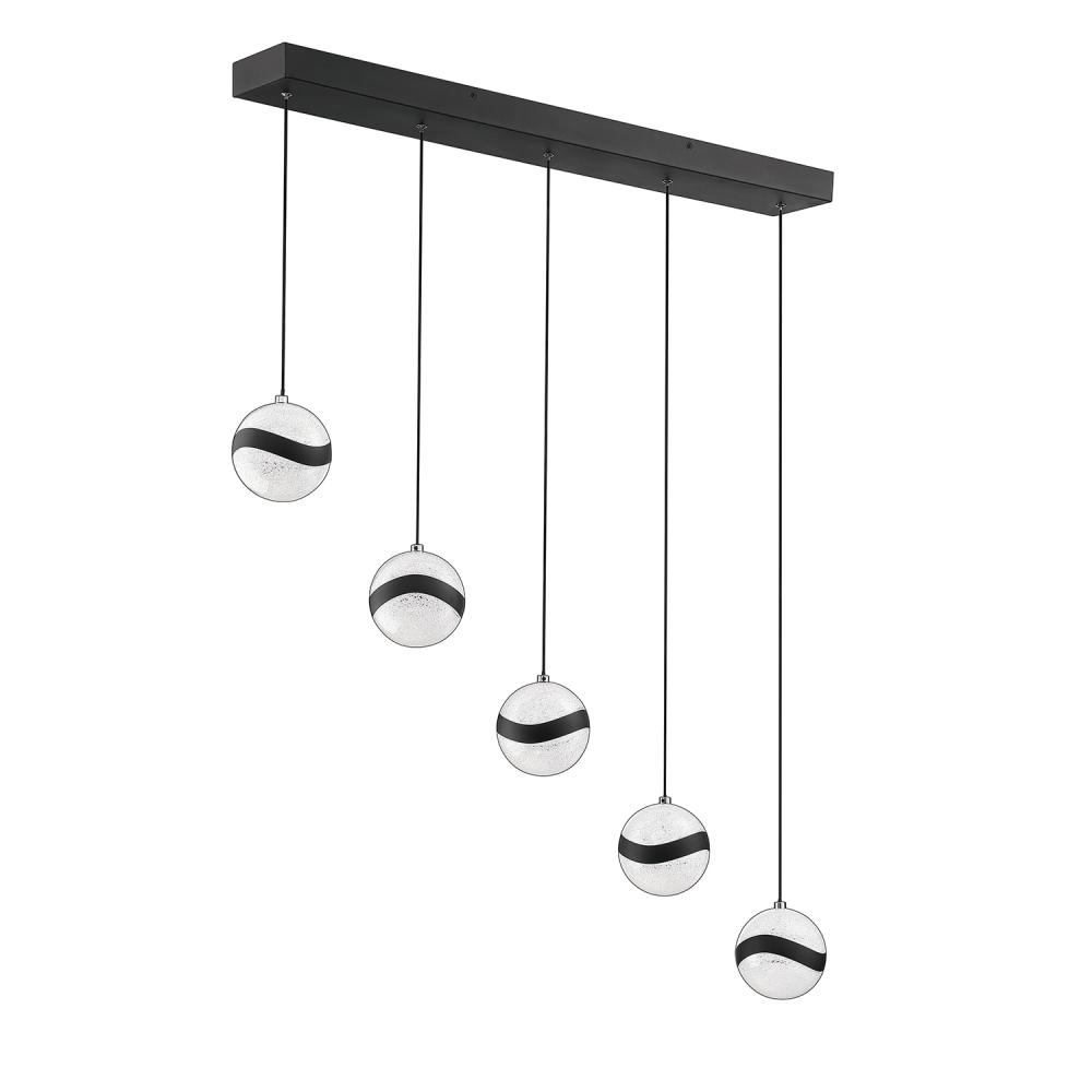 MYSTYKE 5-Light Black LED Bar