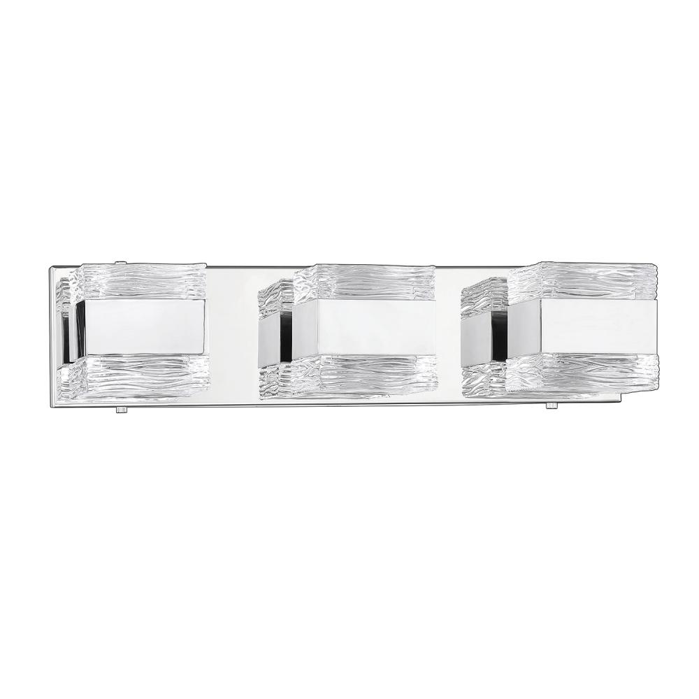 CUBIX 3-Light Chrome Vanity Light