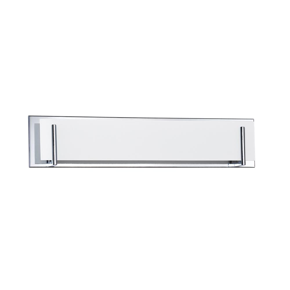 Aurora 5-Light Chrome Vanity Light with White Glass