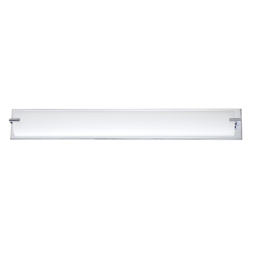 PARAMOUNT 6-Light Chrome Vanity Light with White Glass