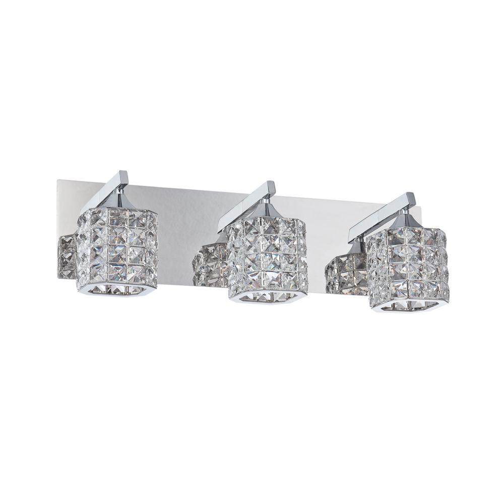 SHIMERA 3-Light Chrome Vanity Light