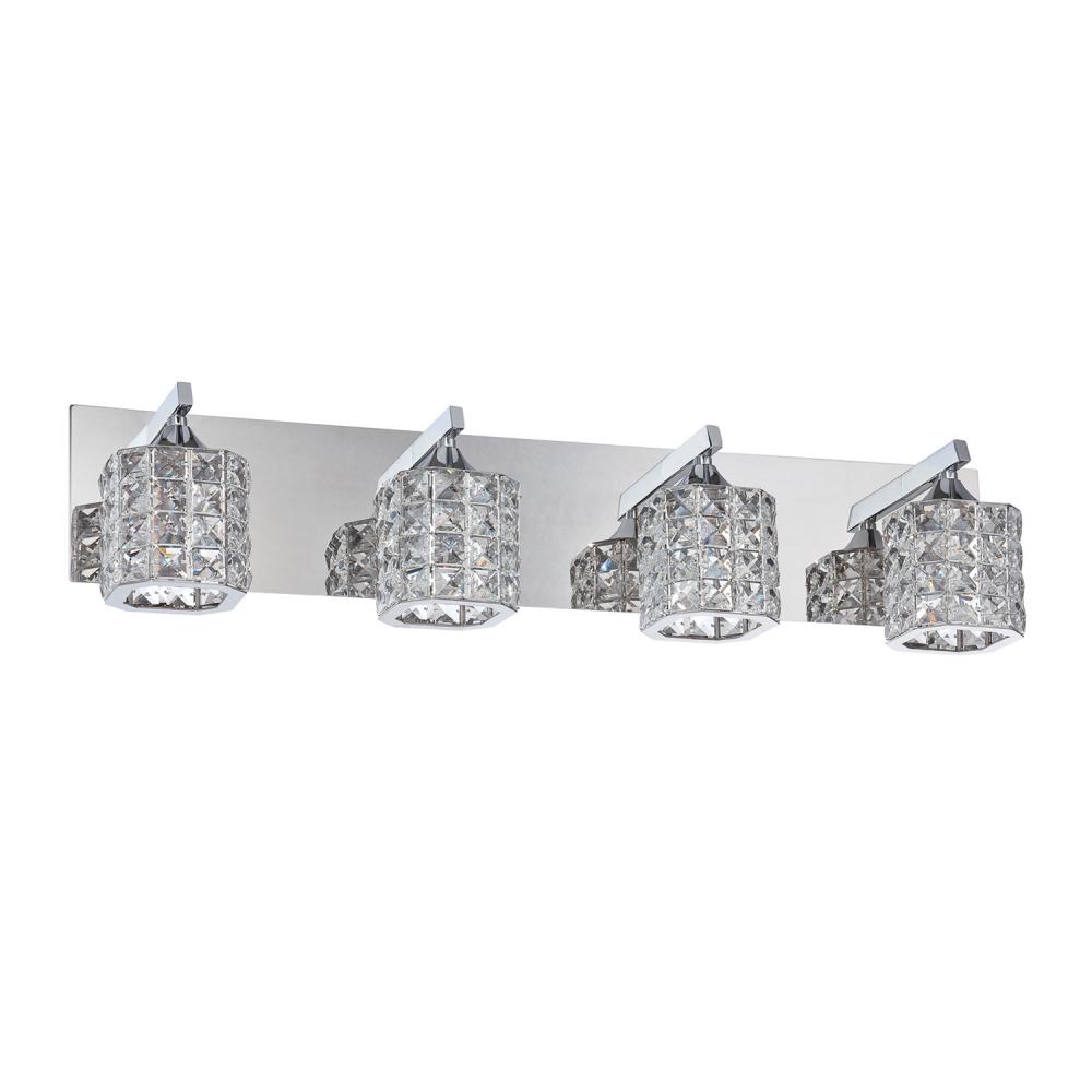 SHIMERA 4-Light Chrome Vanity Light