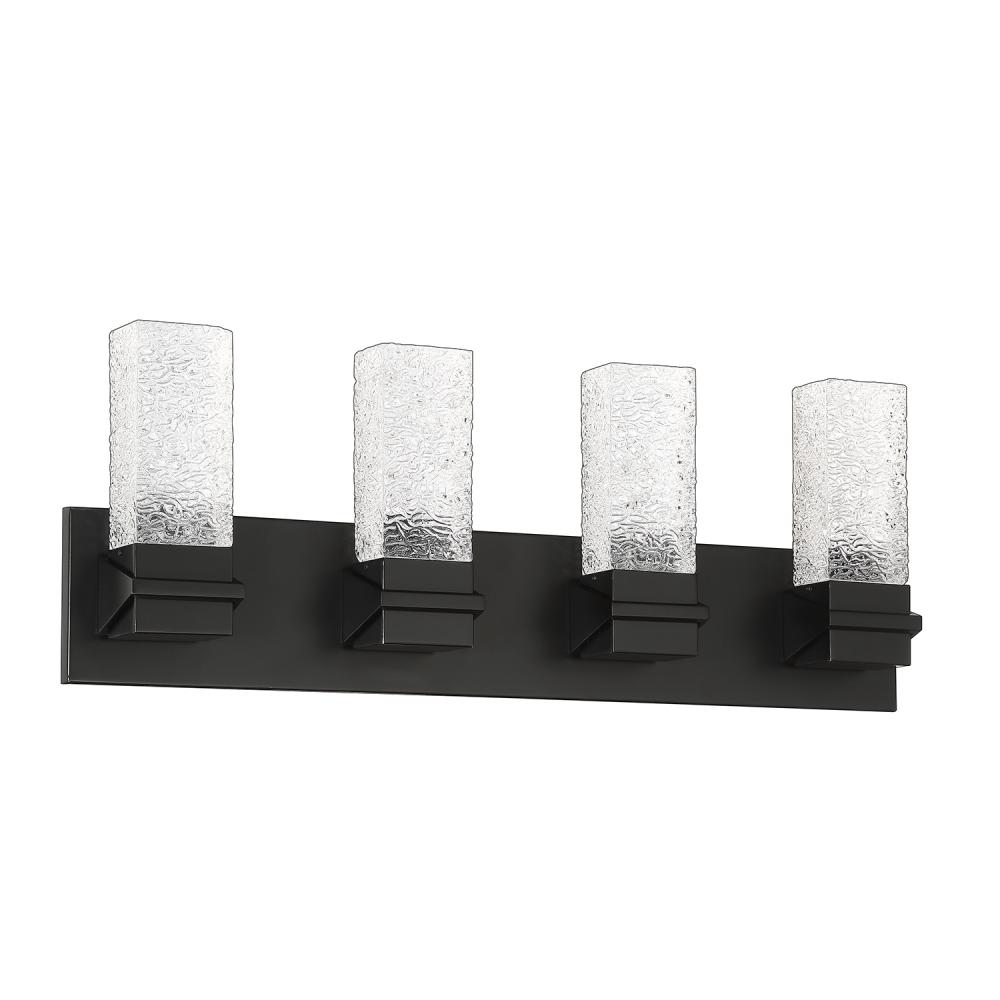 ICE 4-Light-LED Black Vanity Light