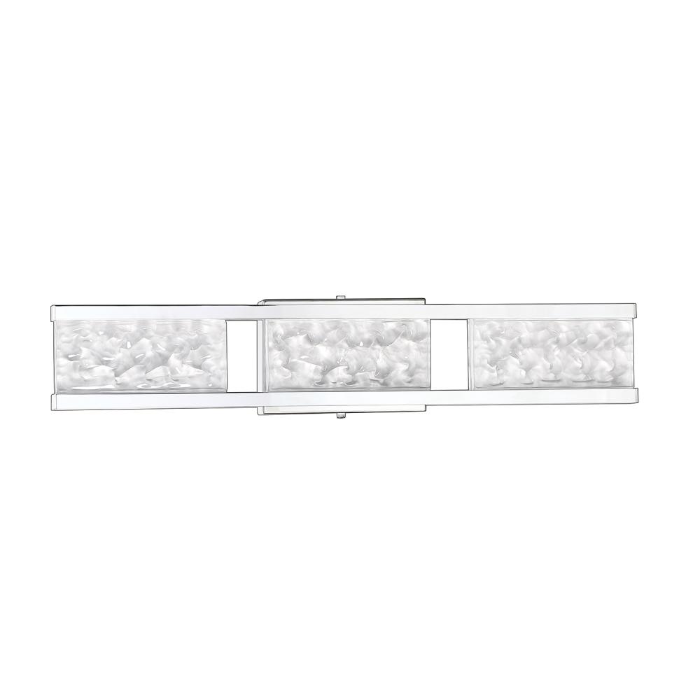 CALLAVIO 3-Light-LED Chrome Vanity Light with Glass style #2