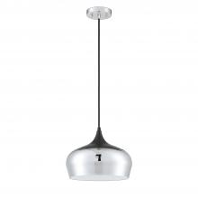 Kendal PF132-CH/BLK - ORIAN 1-Light Chrome & Black Pendant