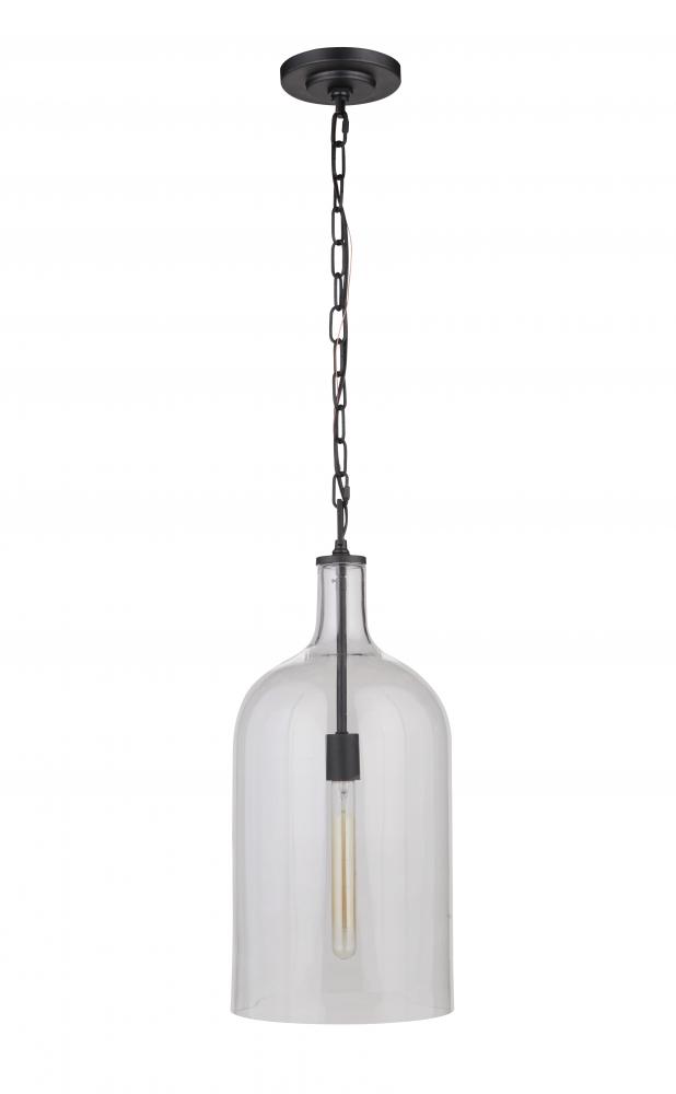 London 1 Light Pendant - Black