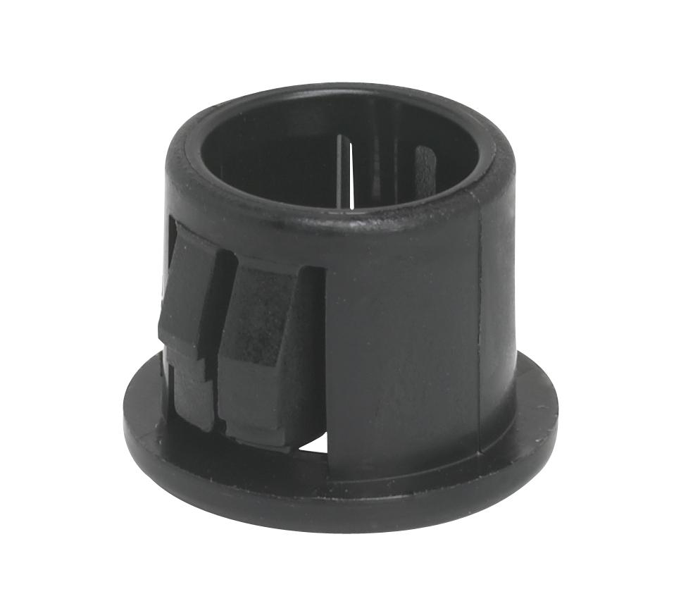 Nylon Snap-In Bushing; For 7/16" Hole; Black Finish