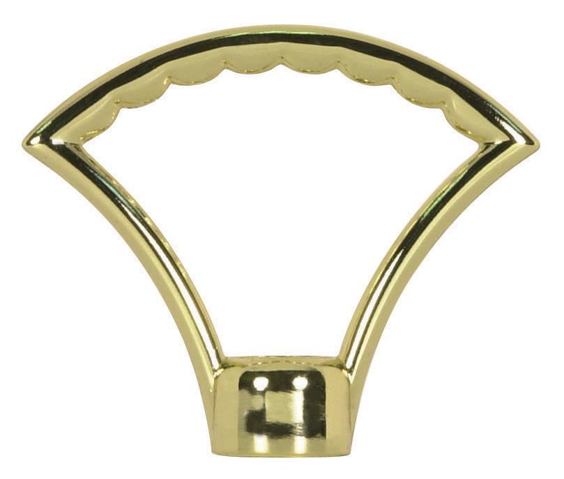 2" Die Cast Fixture Loops; 1/8 IP With Wireway; Hang Straight Loop; 20lbs Max; Polished Brass