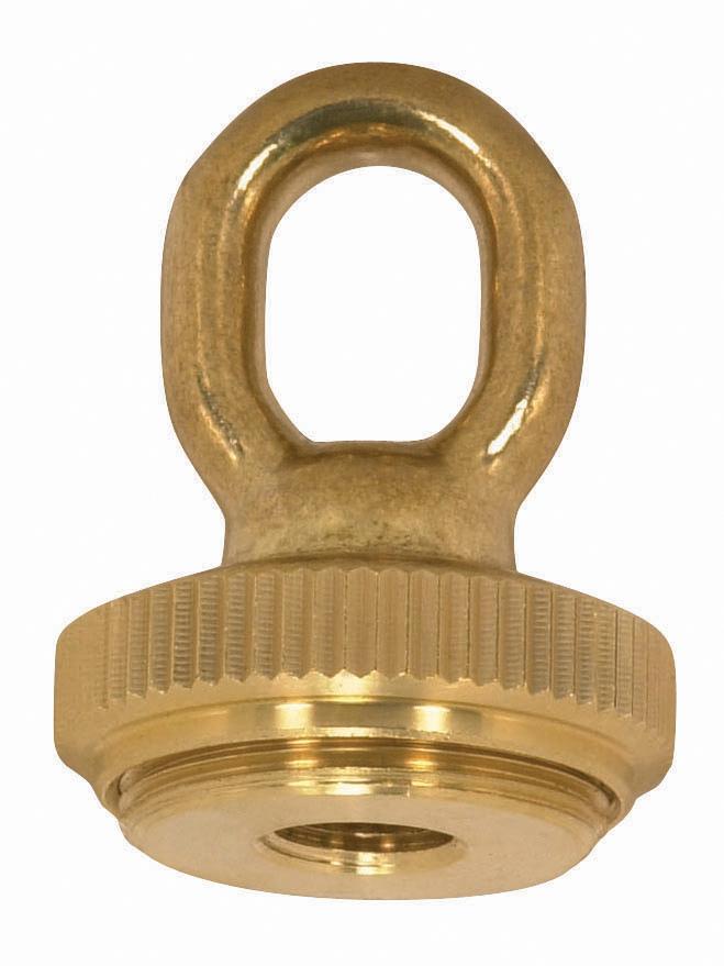 1/4 IP Heavy Duty Cast Brass Screw Collar Loops with Ring 1/4 IP Fits 1-1/4" Canopy Hole Ring