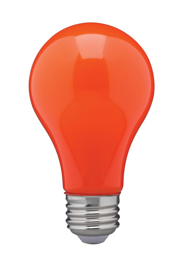 8 Watt A19 LED; Ceramic Orange; Medium base; 360 deg. Beam Angle; 120 Volt