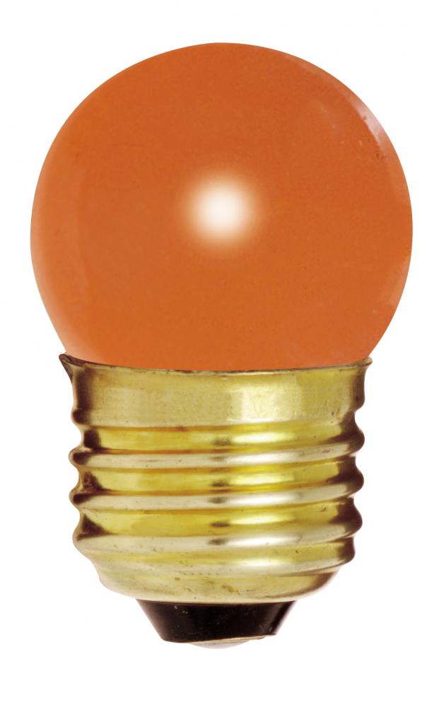 7.5 Watt S11 Incandescent; Ceramic Orange; 2500 Average rated hours; Medium base; 120 Volt