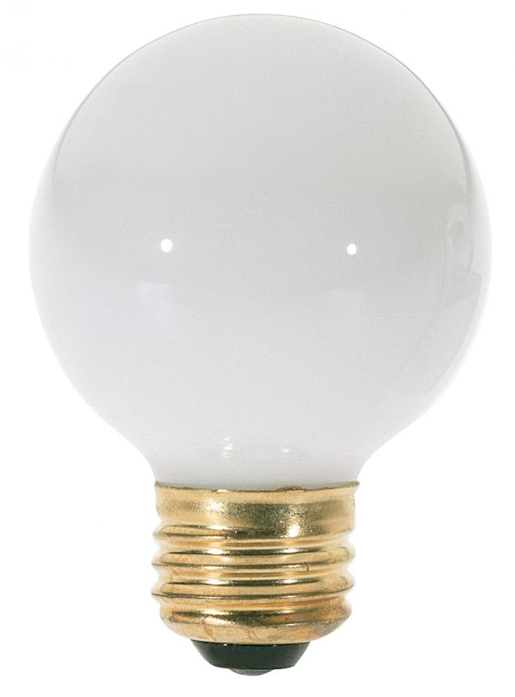 40 Watt G18 1/2 Incandescent; Gloss White; 1500 Average rated hours; 300 Lumens; Medium base; 120