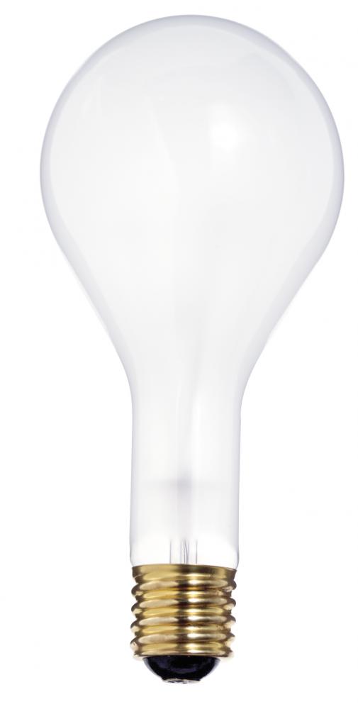 300 Watt PS35 Incandescent; Frost; 2500 Average rated hours; 3600 Lumens; Mogul base; 130 Volt