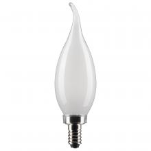 Satco Products Inc. S21308 - 5.5 Watt CA10 LED; Frost; Candelabra base; 90 CRI; 3000K; 120 Volt