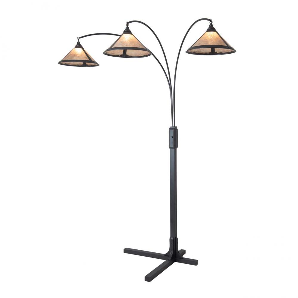 Mica 3 Light Arc Lamp, Gunmetal