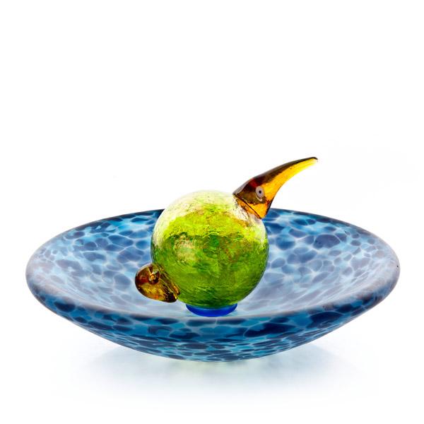 sST/ BIRD BATH, bowl, blue