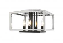 Z-Lite 456F-CH-BK - 4 Light Flush Mount