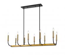 Z-Lite 479-10L-MB-OBR - 10 Light Linear Chandelier