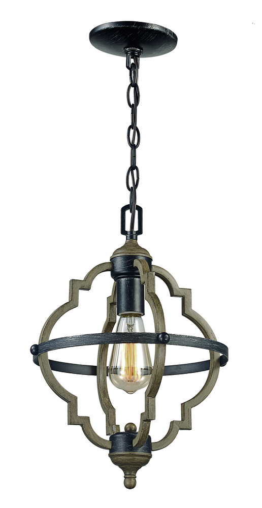 1LT MINI-PENDANT WOOD BARREL-D