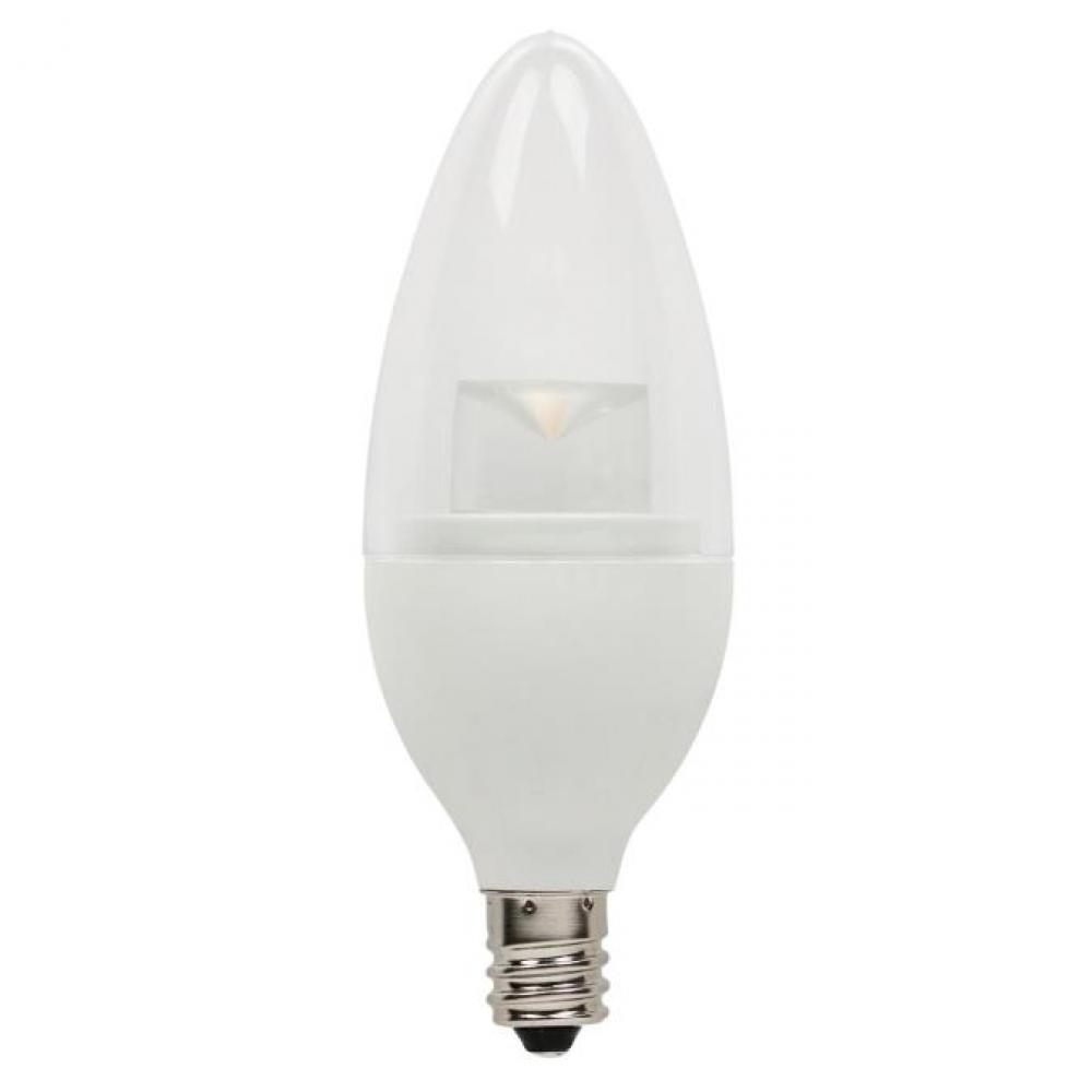 2.8W B11 LED Dimmable 3000K E12 (Candelabra) Base, 120 Volt, Card