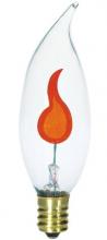 Westinghouse 0365600 - 3W CA8 Incandescent Flicker Flame Clear E12 (Candelabra) Base, 120 Volt, Box