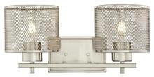 Westinghouse 6327700 - 2 Light Wall Fixture Brushed Nickel Finish Mesh Shades